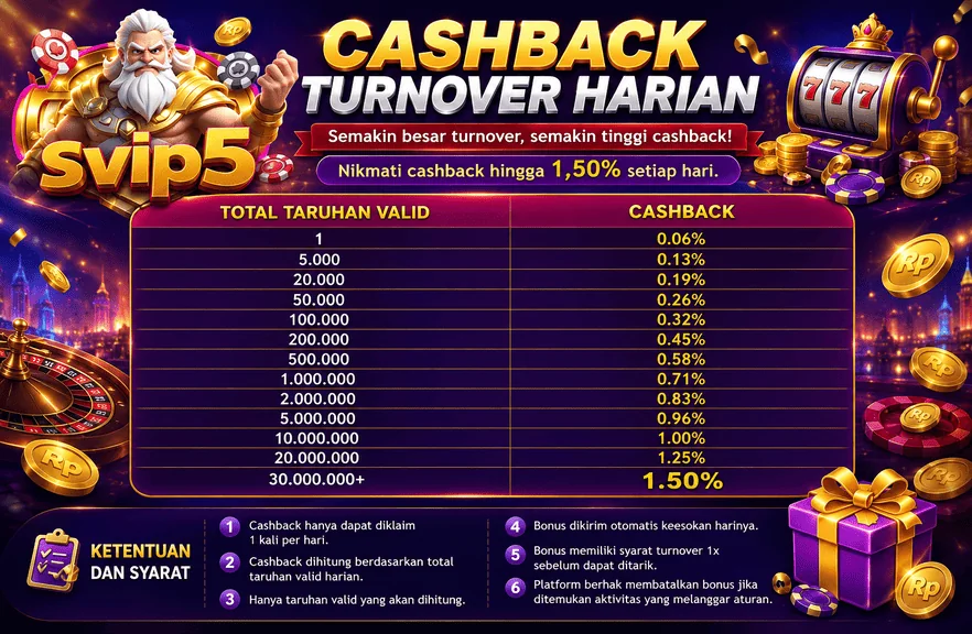 CASHBACK TURNOVER HARIAN