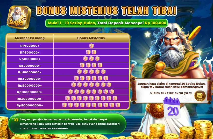 BONUS MISTERIUS TELAH TIBA!